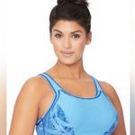 Glamorise Women's Elite Adjustable Wirefree Active Sport Bra Size 44B Blue Photo 0