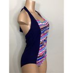 Anne cole New. navy and stripe swimsuit. Size 16W. Retails $119 Photo 3