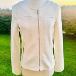 Calvin Klein White Soft Ribbed Jacket Photo 5
