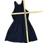 Alexander Wang  Navy Blue Black Pleated Neoprene Scuba Mini Racerback Dress sz S Photo 3