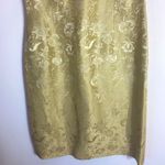 Escada vintage gold jacquard silk blend sleeveless shift dress Size L Photo 2