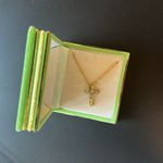 August Peridot Cross Necklace Gold Photo 4