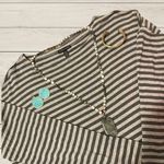 Eileen Fisher EUC Elileen Fisher Gray Knit Striped Tunic Top Dolman Sleeve Relaxed Casual Sz M Photo 1