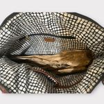 NWOT. Large Black Faux Leather Purse with Brown Straps Photo 7