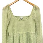 Patrons of Peace Tiered Smocked Babydoll Mini Dress Sz M Boho Coastal Cottage Photo 1