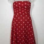 Jessica Howard Vintage Polka Dot Tulle Dress 8 Red White Rockabilly 1990s XS/S Photo 0