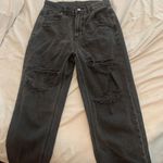 American Eagle  Black Ripped Mom Jeans  Photo 0