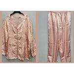 Victoria's Secret Vintage Victoria’s Secret Gold Label 2 Pc Pajama Sleepwear Set Sz M Purple Satin Photo 1