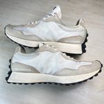New Balance  327 WS327FE Beige Suede Nylon N Logo Sneakers Women's 10 Photo 4