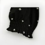 Garnet Hill  Dress S Green Tencel‎  Black White Ukraine Pockets Puffy Sleeves Photo 2