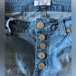 Elan  Jean Denim Shorts Distressed and Frayed Size Medium Stretch Photo 3