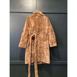 Revolve Apparis Bree Faux Fur Brown Wrap Coat Long Winter Jacket size XL Photo 3