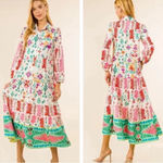 ZARA Otomi Floral Maxi Dress Size XS Photo 1