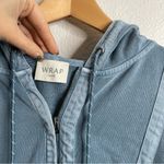 Wrap London Quarter Zip Pullover Blue Hoodie Organic Cotton Size 10 Photo 2
