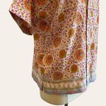 Anthropologie Maison d’Amélie Paris Button-Down Short Sleeve Floral Blouse By Photo 7