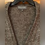 Michael Stars Zipper Cardigan Sweater w/ Pockets in Java Brown Size Small Photo 1