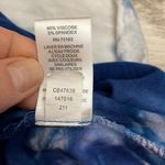 cupio Shades of Blue White Tie Dyed Flare Sleeveless Midi Dress Size Small Photo 9