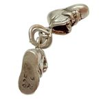 Sterling Silver 925 hanging baby shoes charm bracelets Photo 2