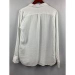 J.Crew White Classic Shirt Womens Size M Cotton Blend Size M Photo 4
