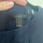 J.Crew Navy Blue Linen Twist Front Bateau Neck Dress Photo 4