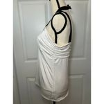 Cache Y2K  White Sleeveless Halter Top with Attached Black Necklace Women's Large Photo 2