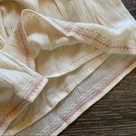 Lost + Wander  Boho Cream Embroidered Hem Shorts Size Medium Photo 7