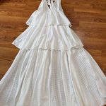 RHODE white Leela Tiered Long Chanderi DRESS MIDI SIZE small Photo 13