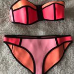 Triangl Bikini Hot Pink And Orange Bathing Suit Photo 0