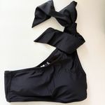 J.Crew NWT  One-shoulder Bow Bikini Top Black Photo 1