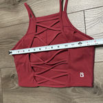 Buffbunny Collection Buffbunny Ivy Long Line Crop Lace Up Sports Bra Red Size Small Photo 7