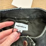 superdown - Lupita Faux Leather Shrug top and Mini Skirt in Greenish Gray Black Photo 2