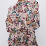 ZARA  Women's Long Sleeve Ruffle Floral Print Dress‎ Sz XS NWT Photo 0