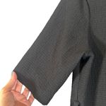 MNG by Mango Black Textured Formal Short Sleeve Long Maxi Dress Women Sz 4 Photo 4