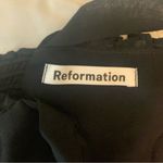 Reformation  Black Ruffle Mini Christine Dress Ladies Sz 4 Photo 3