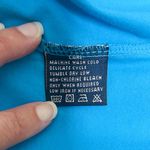 Ralph Lauren Sport Carib Caribbean Blue Split V Neck Sleeveless Collar Polo Top Size L Photo 8