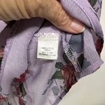 Self Esteem  Lavender Floral Semi Sheer Blouse with Bell Sleeves Photo 6