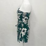 Lulus Flawless Moments Green Floral Print One-Shoulder Romper Photo 4