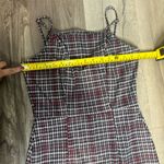 No Comment Stylish Checkered Mini Dress in Red and Black Photo 6