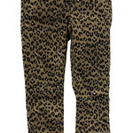 Topshop Moto Joni Crop Pants Size 25 Leopard Print Stretch Denim Photo 0