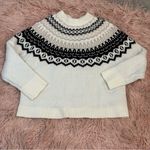 Universal Threads Universal Thread Black and Cream Patterned Turtleneck Sweater Photo 1