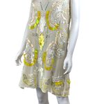 Beaded Sequin Dress Flapper Style Cocktail Party Sleeveless‎ Drop Waist size M Yellow Size M Photo 2