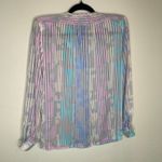 Stuart Lang Pastel 90s Sheer Blouse Sz 6 Pink Photo 5