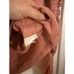 We The Free  Natasha pink ruched puff sleeve long sleeve top small Photo 3