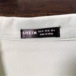 SheIn Light Mint Green Satin Shirt Dress Photo 7