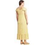 Isabel Yellow White Floral Print Flutter Sleeve Maxi Maternity Dress Medium Size undefined Photo 1