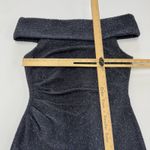 Eliza J Dress Womens Size 4 Black Sparkle Off The Shoulder Cocktail Party Photo 5