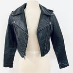 Highway One Vintage genuine leather cropped motorcycle jacket Y2K Black Size XS Photo 1