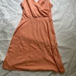 Patagonia  Organic Cotton Striped Orange Midi Dress‎ Medium Granola Gorpcore Cozy Photo 1