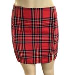 SheIn plaid front slit mini skirt (Preowned) Photo 0