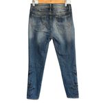 Driftwood  Jackie Medium Wash Embroidered Floral Black Slim Leg Jeans Size 28 Photo 1